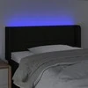 Galvūgalis su LED, juodos spalvos, 93x16x78/88cm, audinys