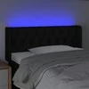 Galvūgalis su LED, juodos spalvos, 93x16x78/88cm, audinys