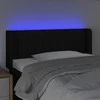 Galvūgalis su LED, juodos spalvos, 93x16x78/88cm, audinys