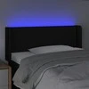 Galvūgalis su LED, juodos spalvos, 93x16x78/88cm, audinys