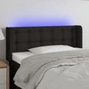 Galvūgalis su LED, juodos spalvos, 93x16x78/88cm, audinys