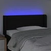 Galvūgalis su LED, juodos spalvos, 93x16x78/88cm, audinys