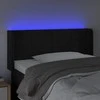 Galvūgalis su LED, juodos spalvos, 93x16x78/88cm, aksomas
