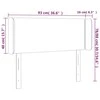 Galvūgalis su LED, juodos spalvos, 93x16x78/88cm, audinys