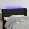 Galvūgalis su LED, juodos spalvos, 93x16x78/88cm, audinys