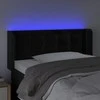 Galvūgalis su LED, juodos spalvos, 93x16x78/88cm, aksomas