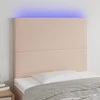 Galvūgalis su LED, kapučino spalvos, 100x5x118/128cm
