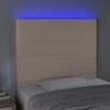 Galvūgalis su LED, kapučino spalvos, 100x5x118/128cm