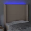 Galvūgalis su LED, kapučino spalvos, 103x16x118/128cm