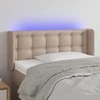 Galvūgalis su LED, kapučino spalvos, 103x16x78/88cm