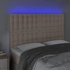 Galvūgalis su LED, kapučino spalvos, 144x5x118/128cm