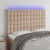 Galvūgalis su LED, kapučino spalvos, 144x5x118/128cm