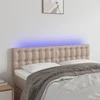 Galvūgalis su LED, kapučino spalvos, 144x5x78/88cm