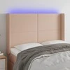 Galvūgalis su LED, kapučino spalvos, 147x16x118/128cm