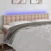 Galvūgalis su LED, kapučino spalvos, 160x5x78/88cm