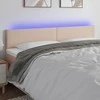 Galvūgalis su LED, kapučino spalvos, 180x5x78/88cm