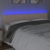 Galvūgalis su LED, kapučino spalvos, 180x5x78/88cm