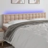 Galvūgalis su LED, kapučino spalvos, 180x5x78/88cm