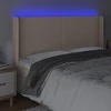 Galvūgalis su LED, kapučino spalvos, 183x16x118/128cm