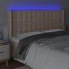 Galvūgalis su LED, kapučino spalvos, 183x16x118/128cm