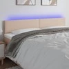 Galvūgalis su LED, kapučino spalvos, 200x5x78/88cm