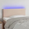 Galvūgalis su LED, kapučino spalvos, 90x5x78/88cm, dirbtinė oda