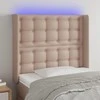 Galvūgalis su LED, kapučino spalvos, 93x16x118/128cm