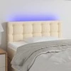 Galvūgalis su LED, kreminės spalvos, 100x5x78/88cm, audinys