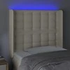 Galvūgalis su LED, kreminės spalvos, 103x16x118/128 cm