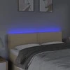 Galvūgalis su LED, kreminės spalvos, 144x5x78/88cm, audinys