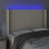 Galvūgalis su LED, kreminės spalvos, 147x16x118/128 cm