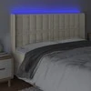Galvūgalis su LED, kreminės spalvos, 147x16x118/128 cm