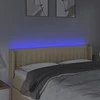 Galvūgalis su LED, kreminės spalvos, 147x16x78/88cm, audinys