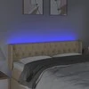 Galvūgalis su LED, kreminės spalvos, 147x16x78/88cm, audinys