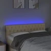 Galvūgalis su LED, kreminės spalvos, 160x7x78/88cm, audinys