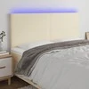 Galvūgalis su LED, kreminės spalvos, 180x5x118/128 cm