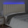 Galvūgalis su LED, kreminės spalvos, 180x5x118/128 cm
