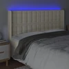 Galvūgalis su LED, kreminės spalvos, 183x16x118/128 cm
