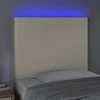 Galvūgalis su LED, kreminės spalvos, 80x5x118/128 cm