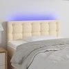 Galvūgalis su LED, kreminės spalvos, 80x5x78/88cm, audinys