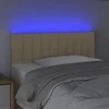 Galvūgalis su LED, kreminės spalvos, 80x5x78/88cm, audinys