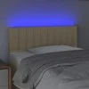 Galvūgalis su LED, kreminės spalvos, 90x5x78/88cm, audinys