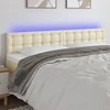 Galvūgalis su LED, kreminės spalvos,180x5x78/88cm, dirbtinė oda