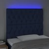 Galvūgalis su LED, mėlynos spalvos, 100x7x118/128cm, audinys