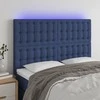 Galvūgalis su LED, mėlynos spalvos, 144x5x118/128cm, audinys