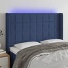 Galvūgalis su LED, mėlynos spalvos, 147x16x118/128cm, audinys