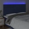 Galvūgalis su LED, mėlynos spalvos, 160x5x118/128cm, audinys