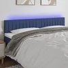 Galvūgalis su LED, mėlynos spalvos, 160x5x78/88cm, audinys