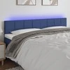 Galvūgalis su LED, mėlynos spalvos, 160x5x78/88cm, audinys