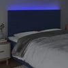 Galvūgalis su LED, mėlynos spalvos, 180x5x118/128cm, audinys